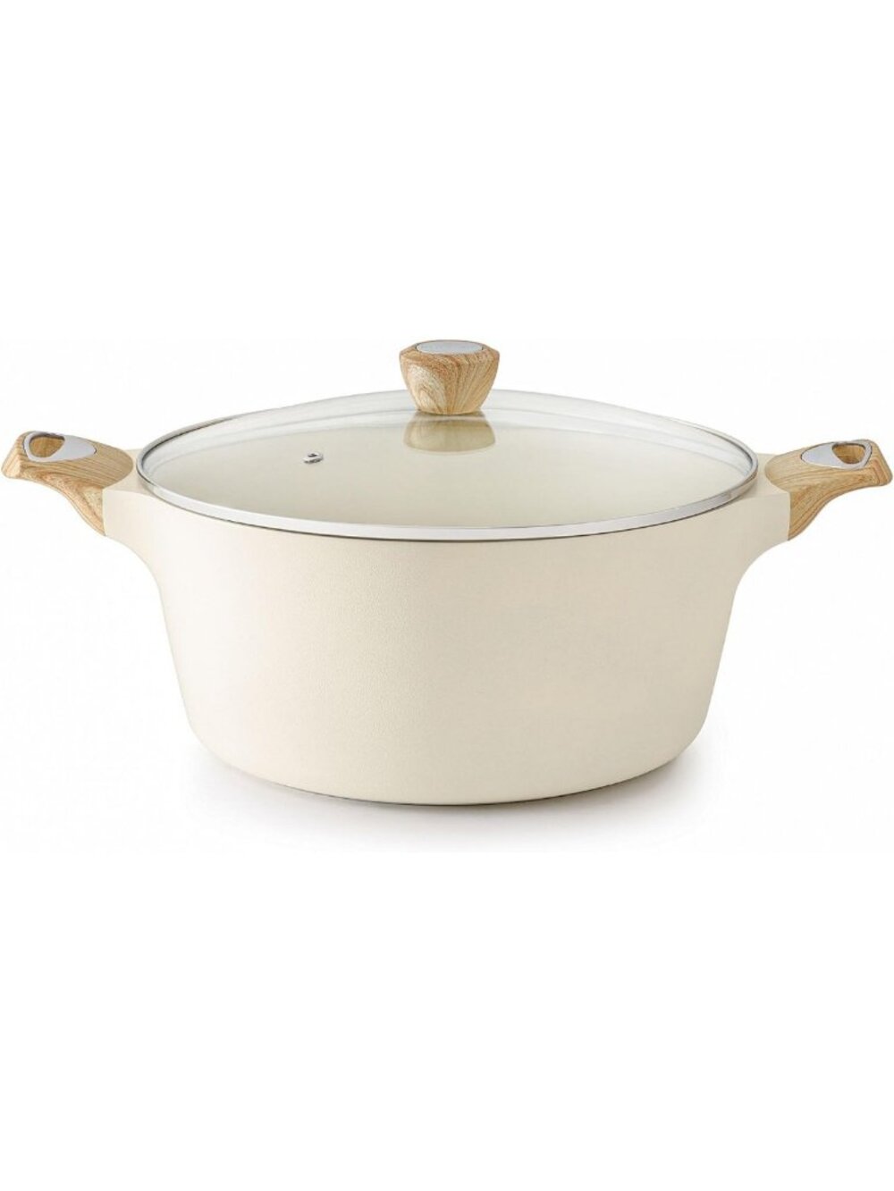 8.5QT White Ceramic Nonstick Braiser & Stock Pot with Lid - Versatile Cooking